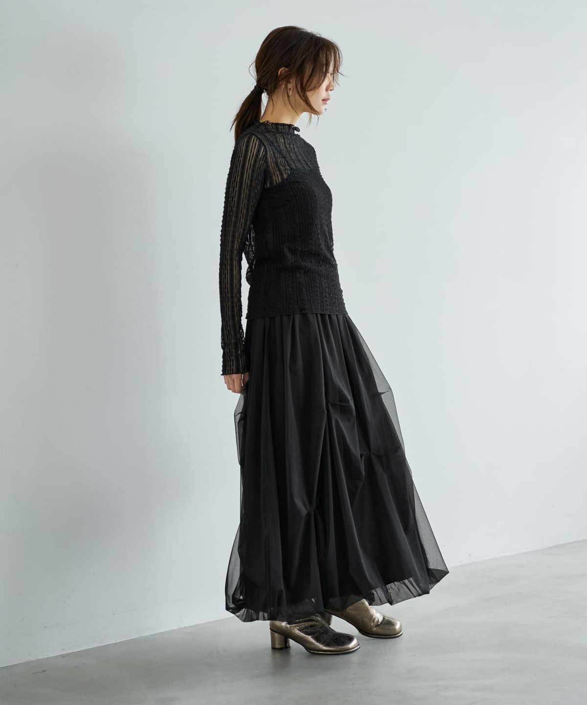 着用イメージ 166cm ブラック