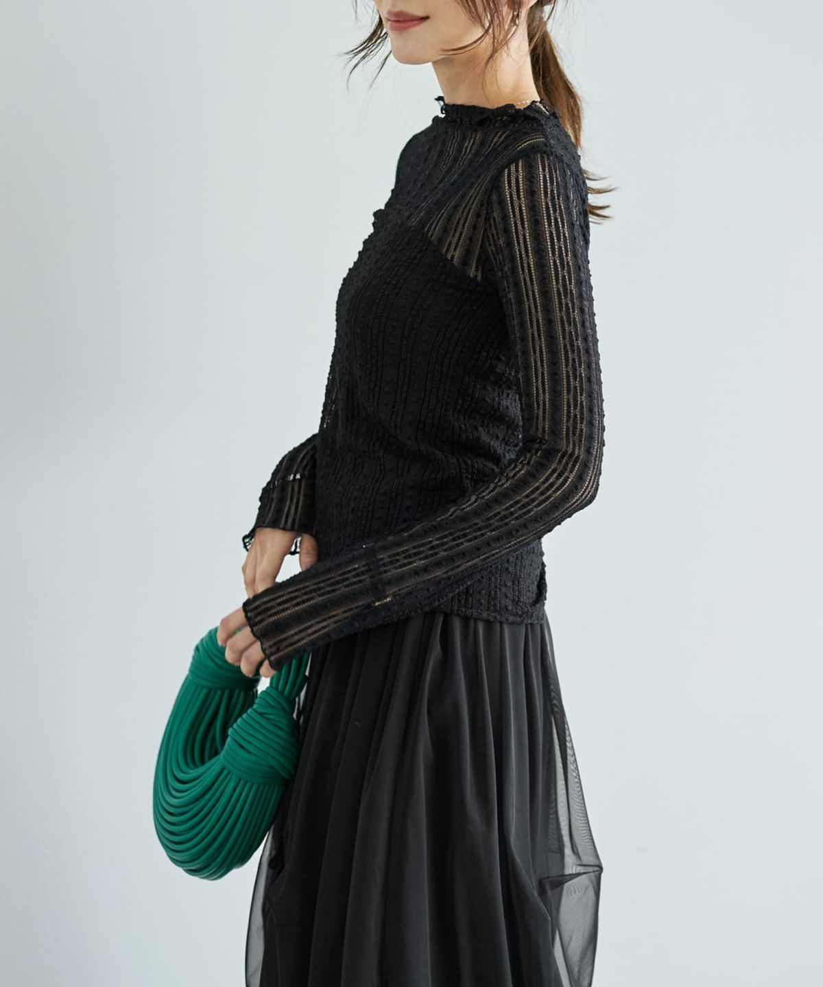 着用イメージ 166cm ブラック