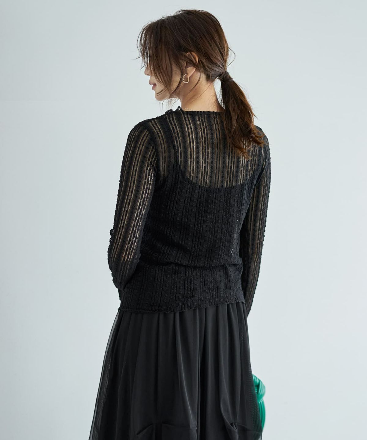 着用イメージ 166cm ブラック