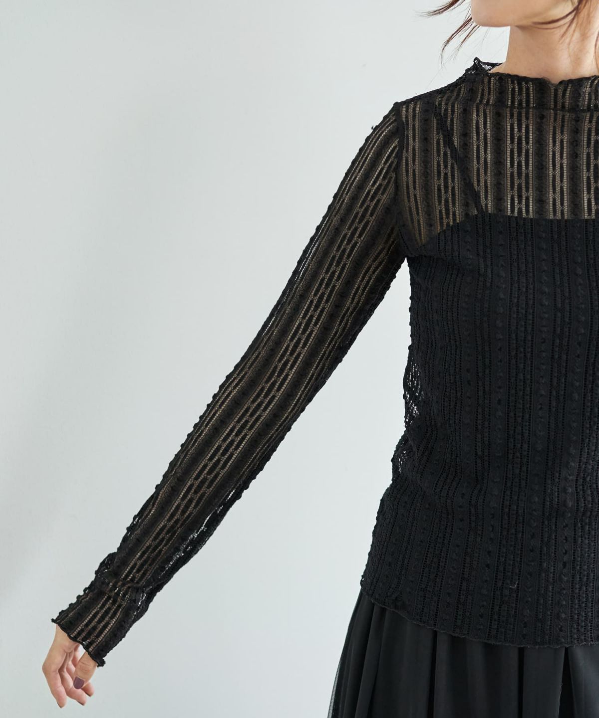 着用イメージ 166cm ブラック