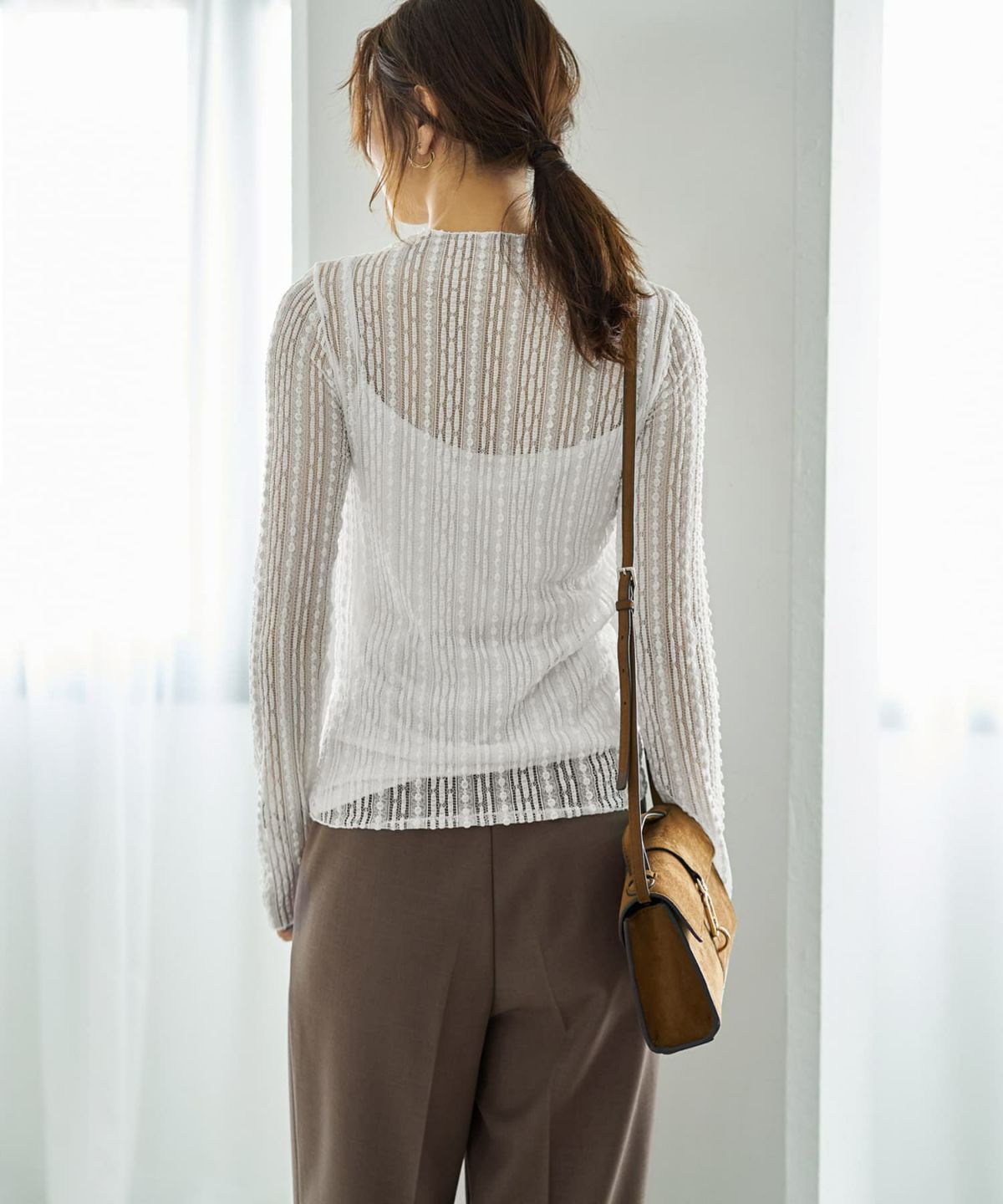 着用イメージ 166cm ホワイト