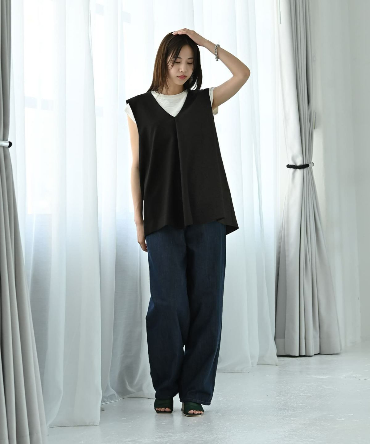 着用イメージ 172cm ブラック