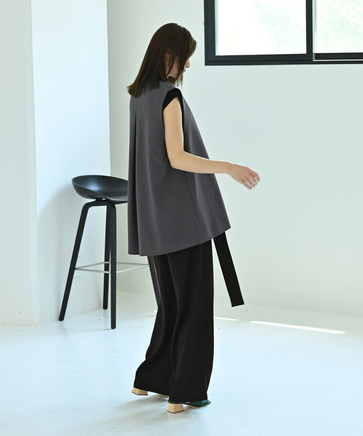 着用イメージ 172cm グレー