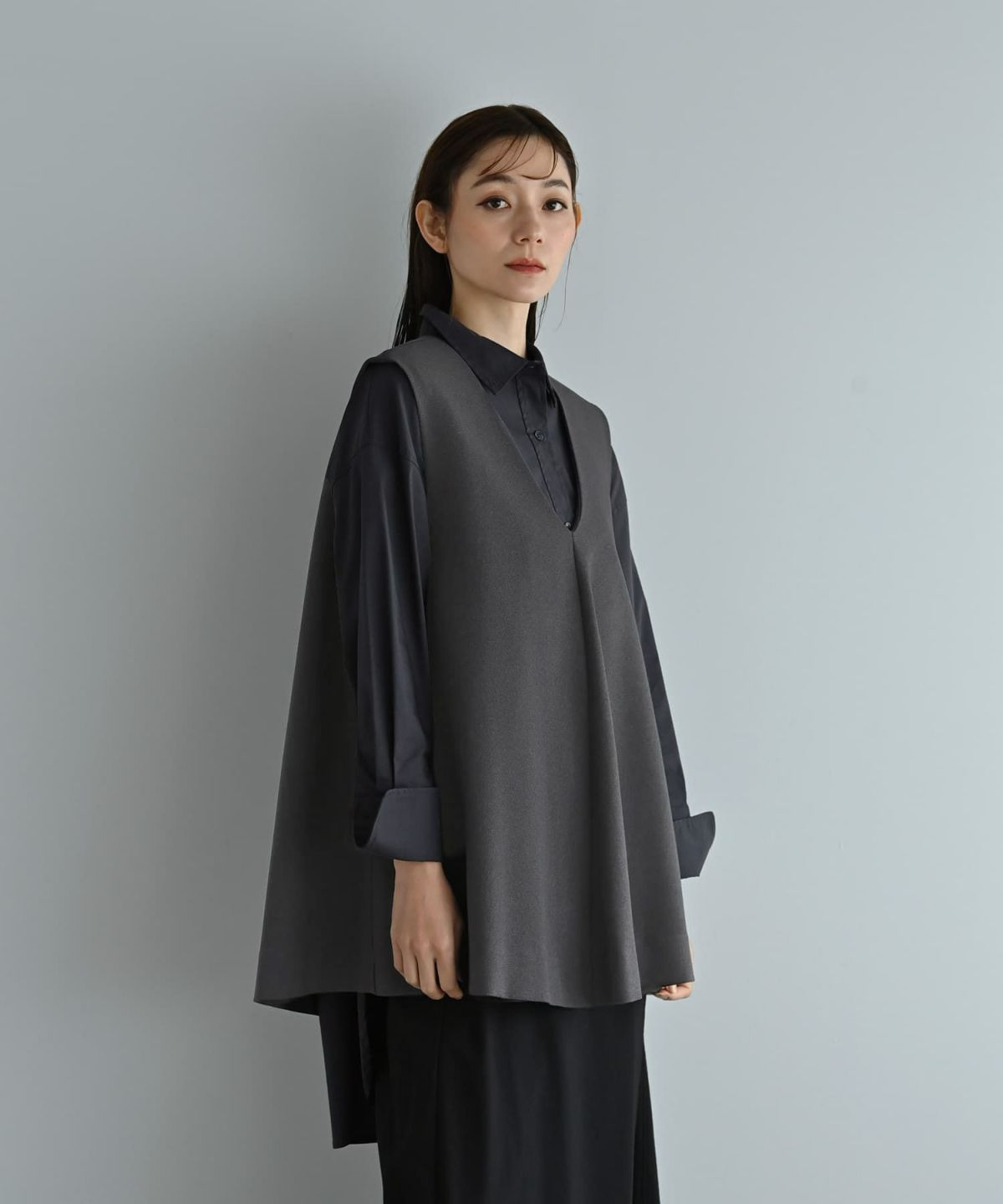 着用イメージ 170cm グレー