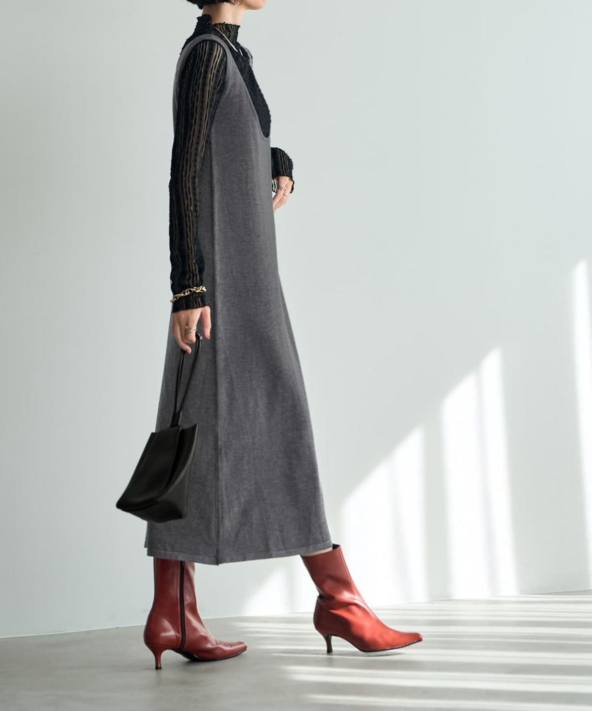 着用イメージ 165cm グレー