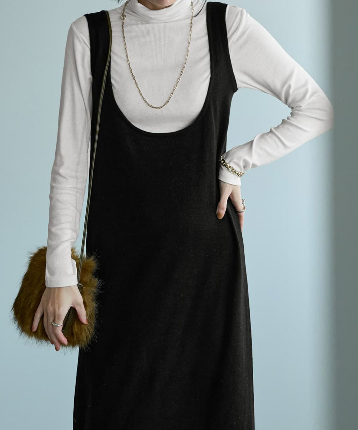 着用イメージ 165cm ブラック