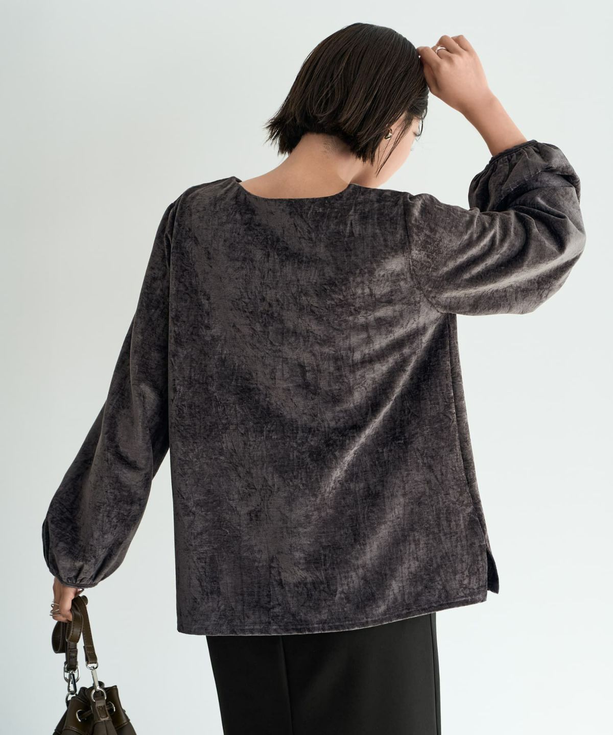 着用イメージ 167cm チャコール