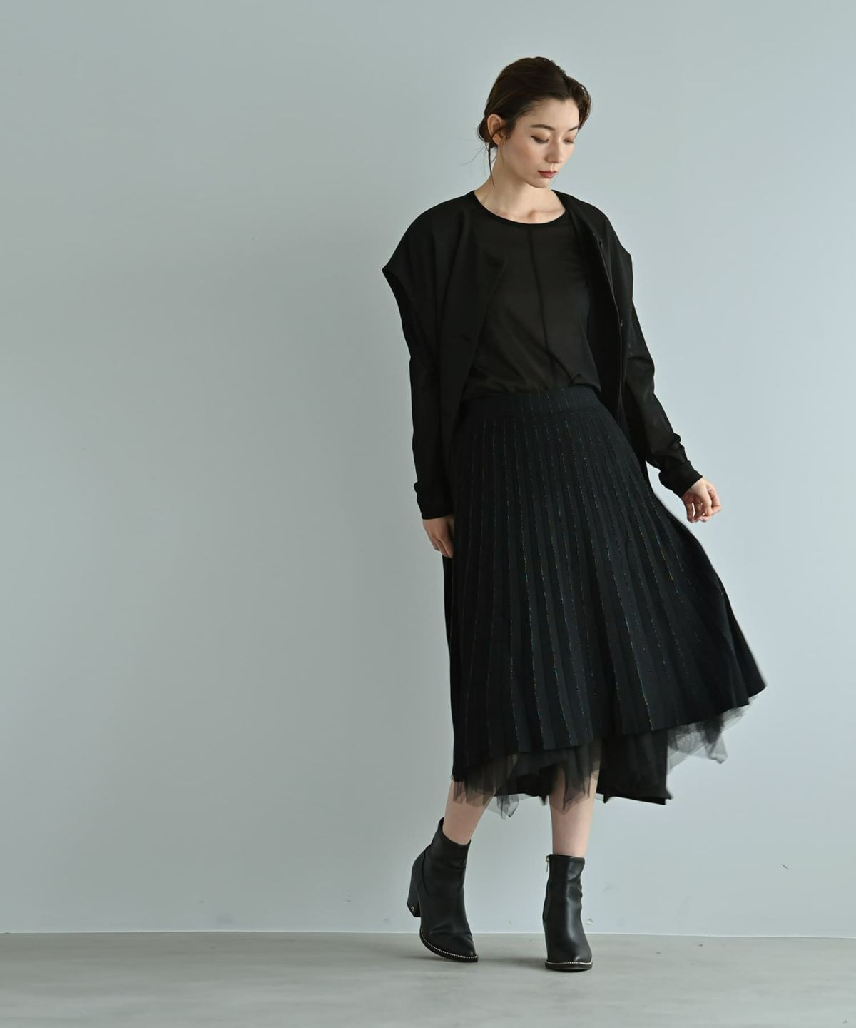 着用イメージ 170cm ブラック