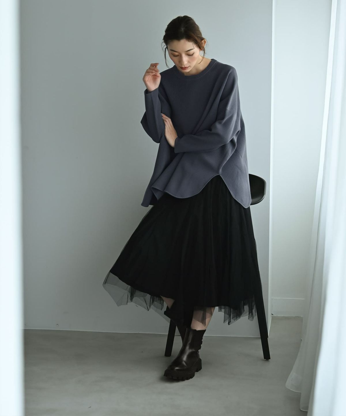 着用イメージ 170cm ブラック