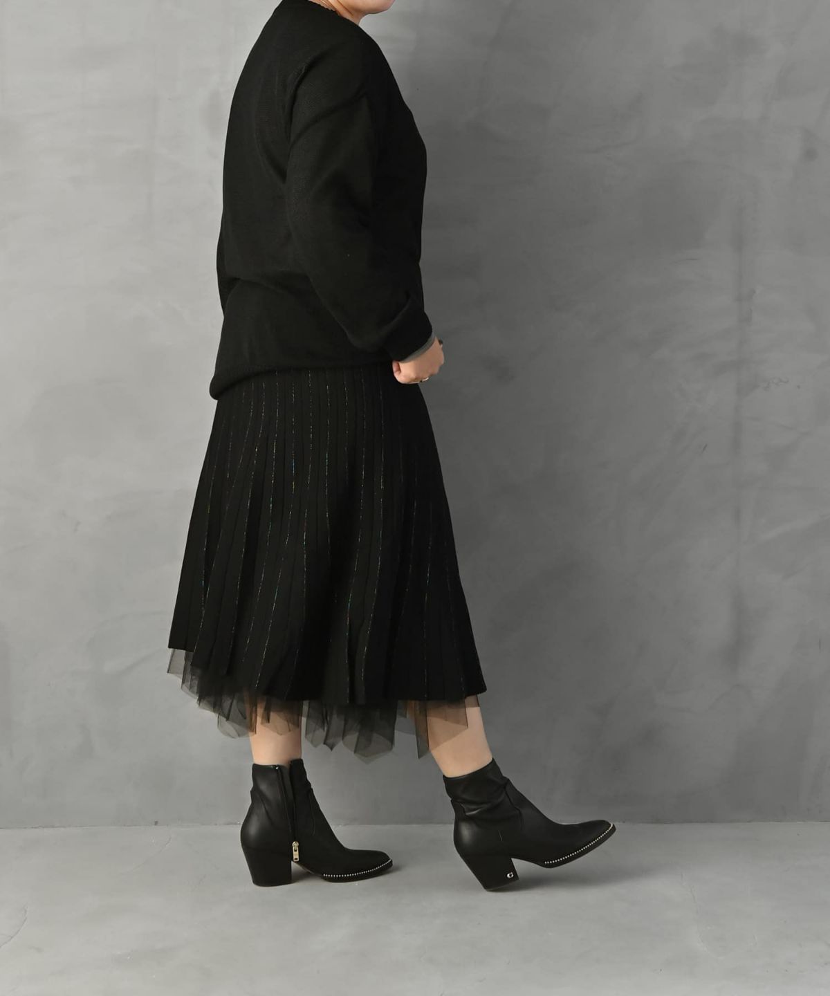 着用イメージ 163cm ブラック