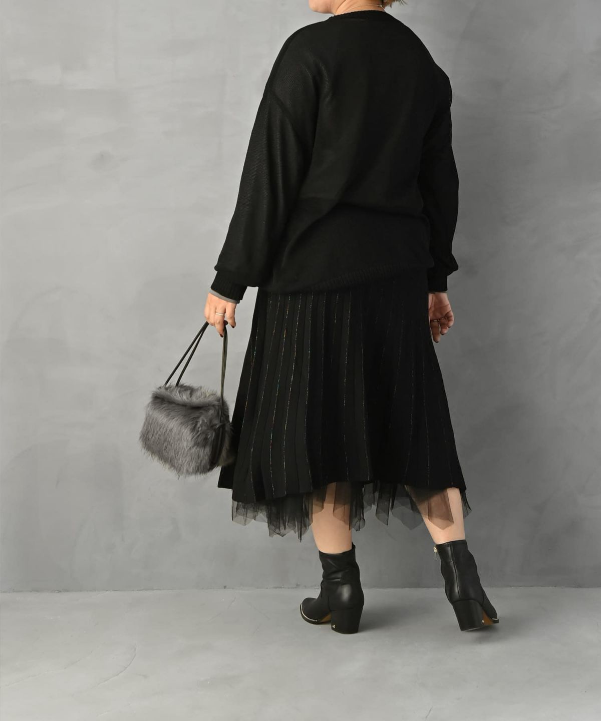 着用イメージ 163cm ブラック