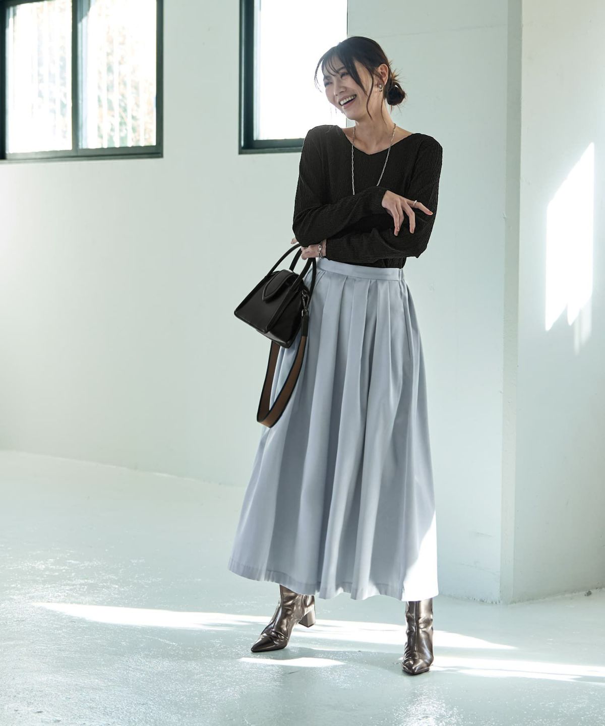 着用イメージ 166cm　02サイズ　アクアブルー