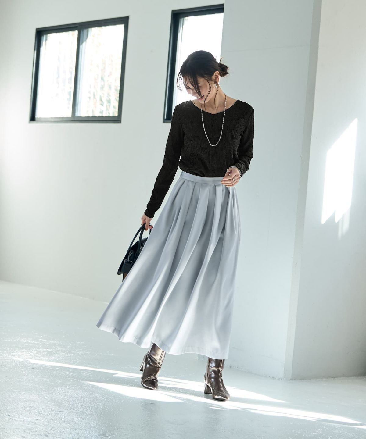 着用イメージ 166cm　02サイズ　アクアブルー