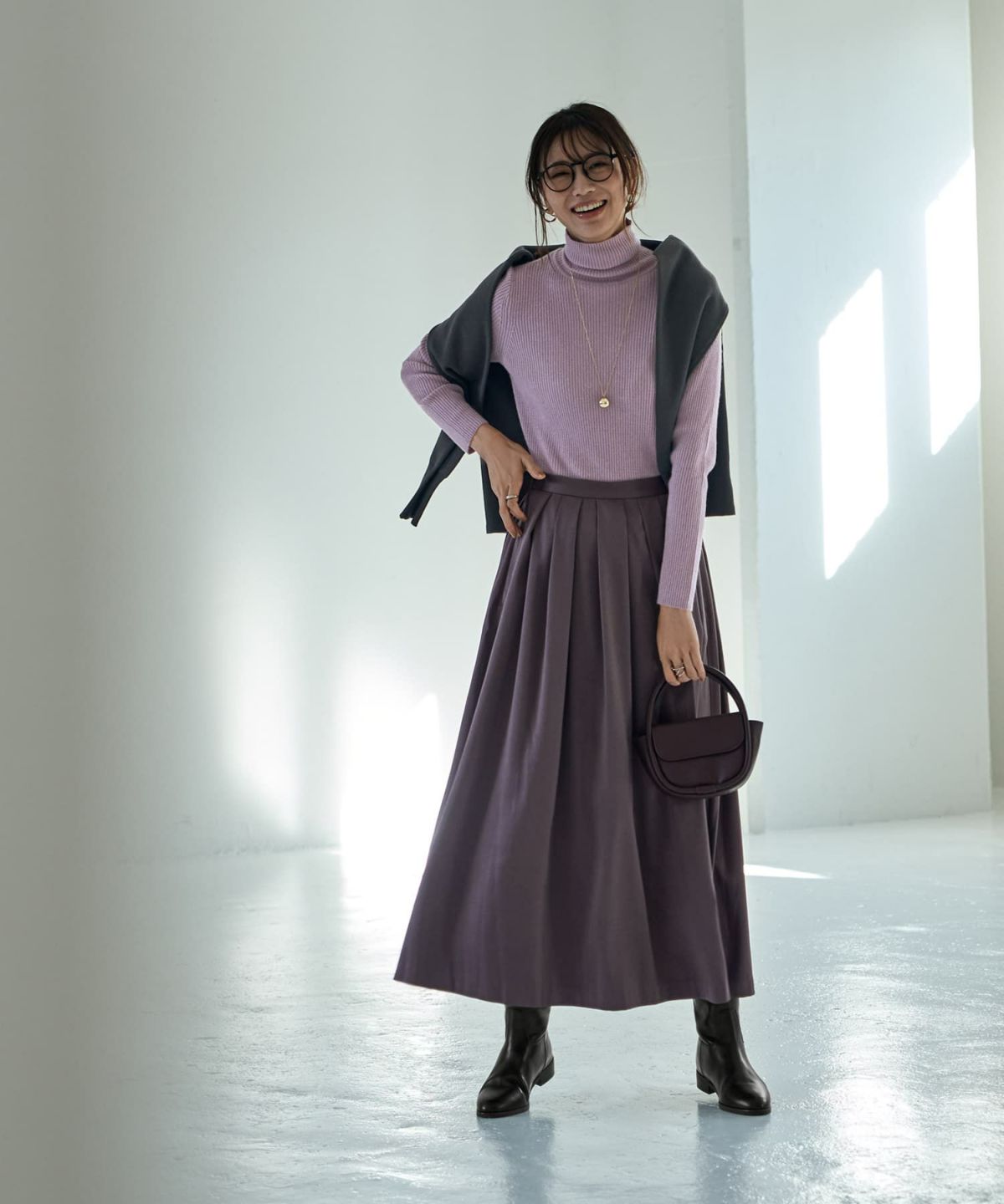 着用イメージ 166cm　02サイズ　チャコール