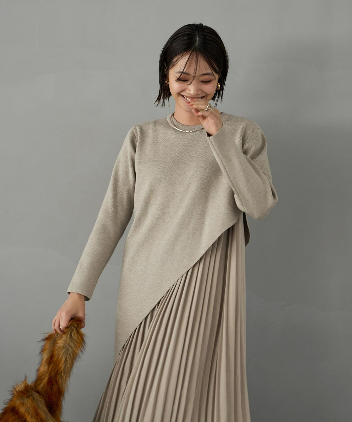 着用イメージ 167㎝　02サイズ　ベージュ