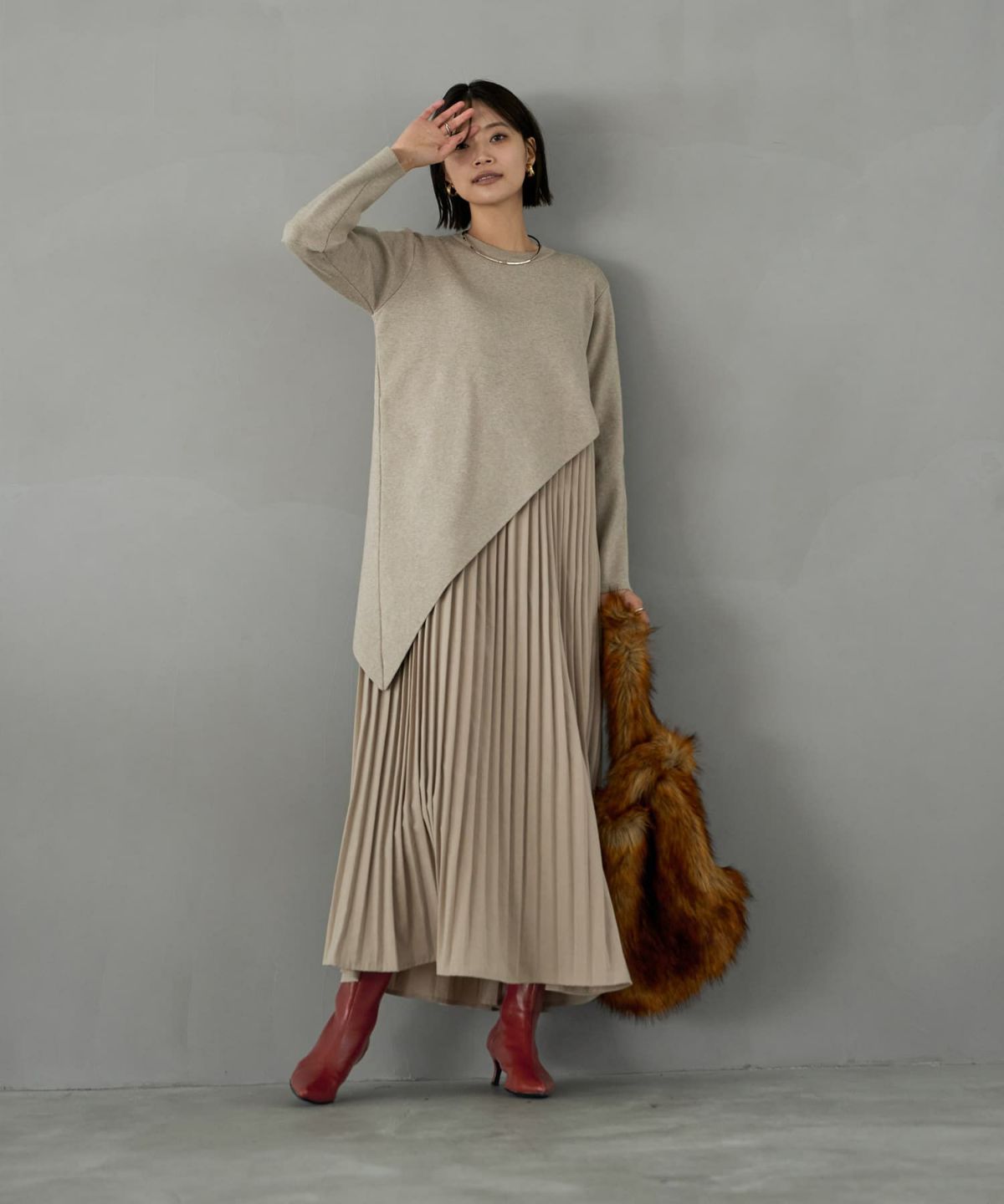 着用イメージ 167㎝　02サイズ　ベージュ