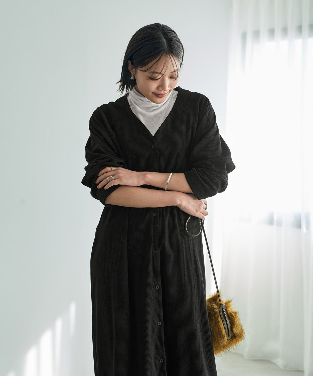 着用イメージ 167cm ブラック