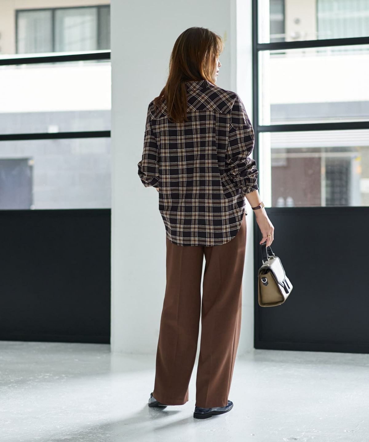 着用イメージ 167cm ブラックミックス