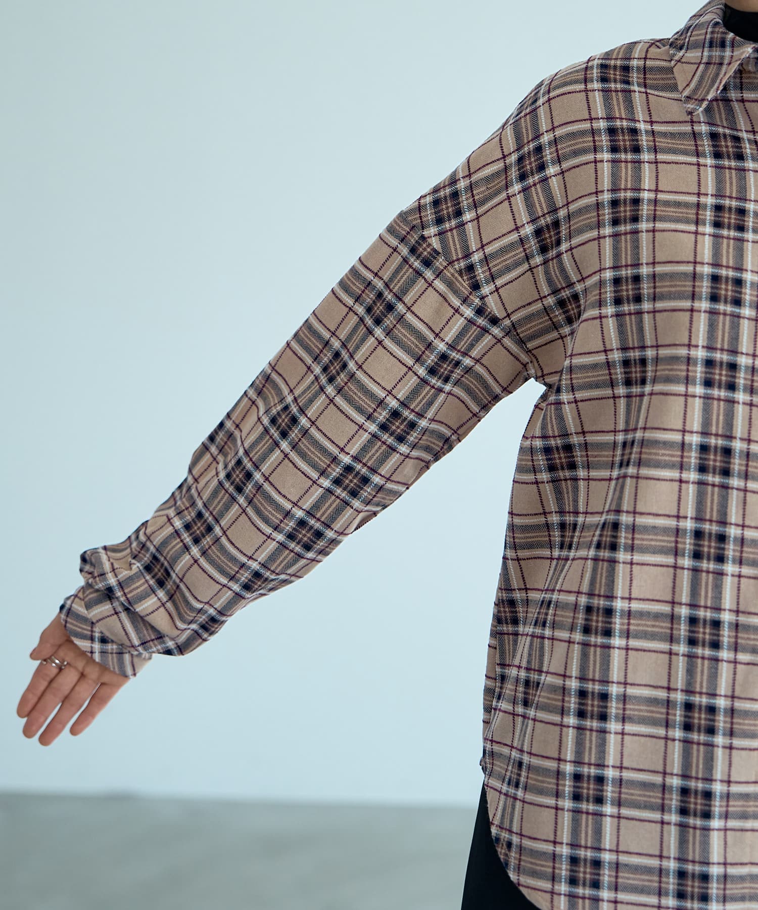 着用イメージ 167cm ブラックミックス