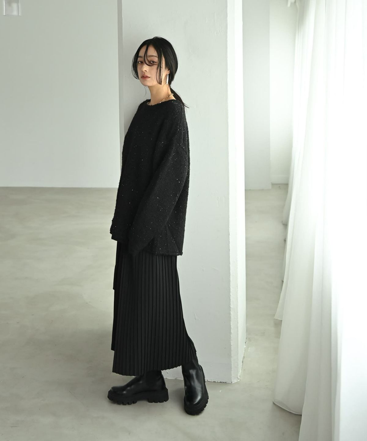 着用イメージ 167cm ブラック