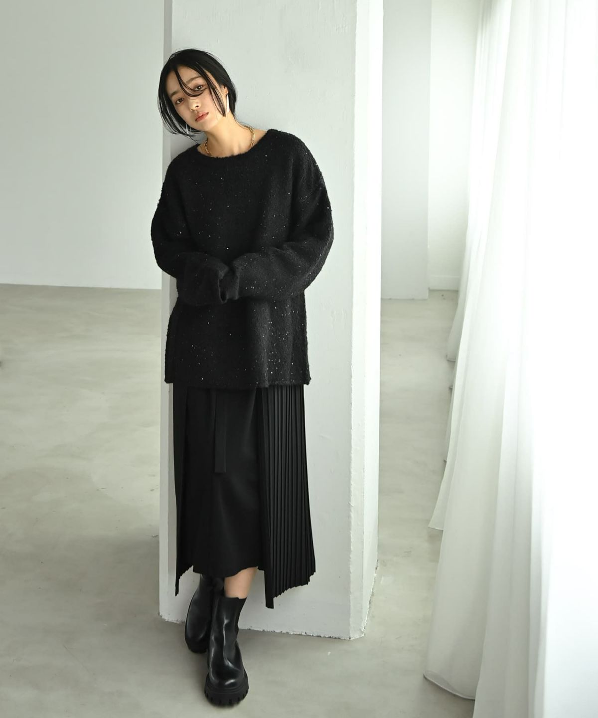 着用イメージ 167cm ブラック