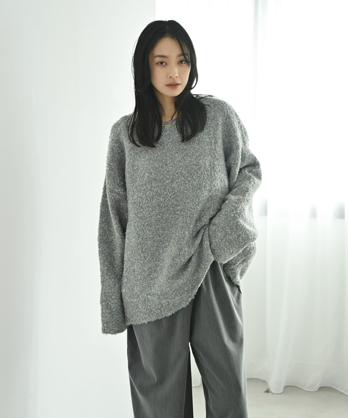 着用イメージ 167cm ミストグリーン