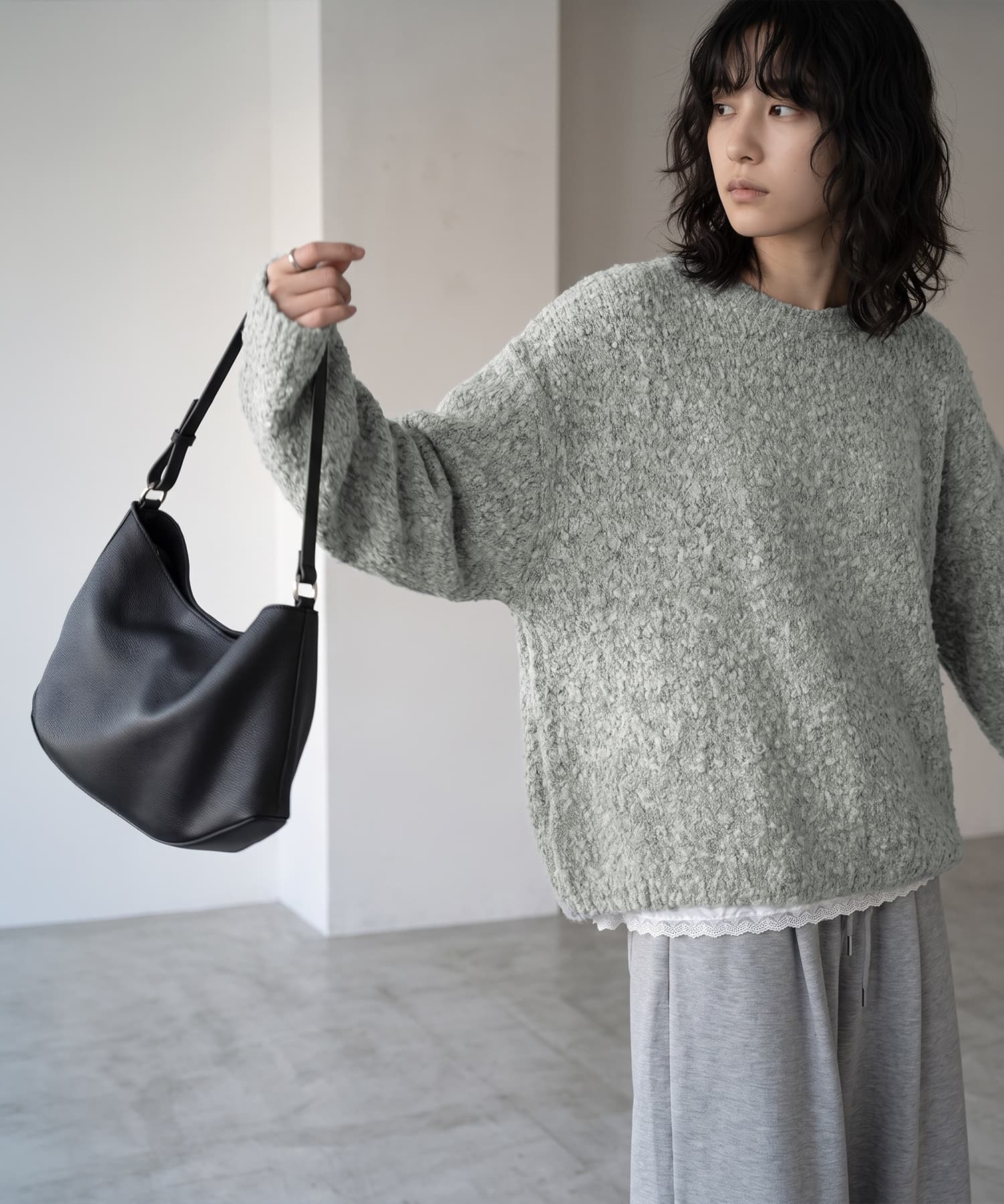着用イメージ 167cm ミストグリーン