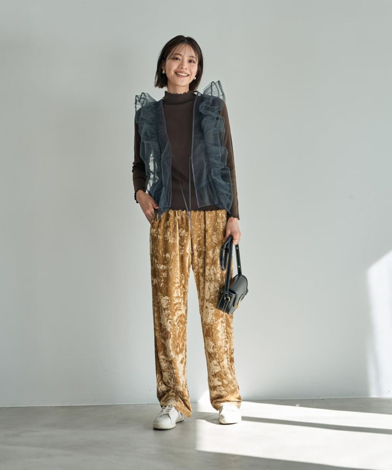 チュールフリルベスト | おしゃれな大人レディースファッション通販