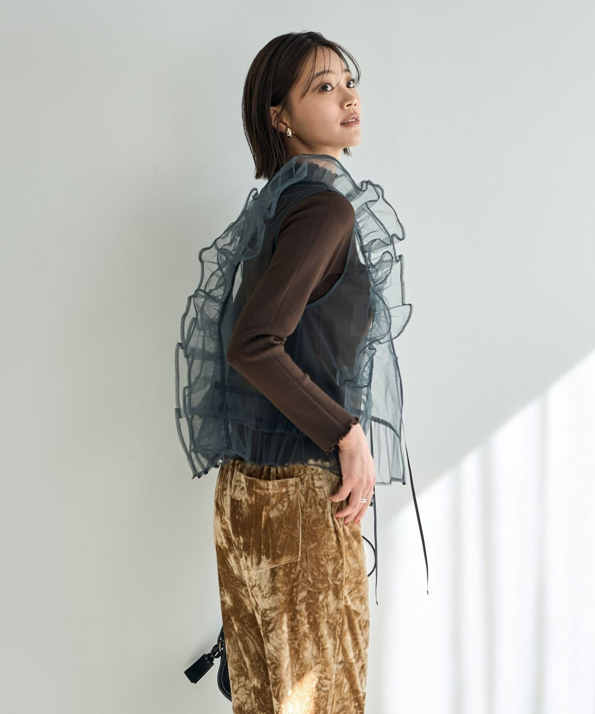 着用イメージ 167cm　グレー