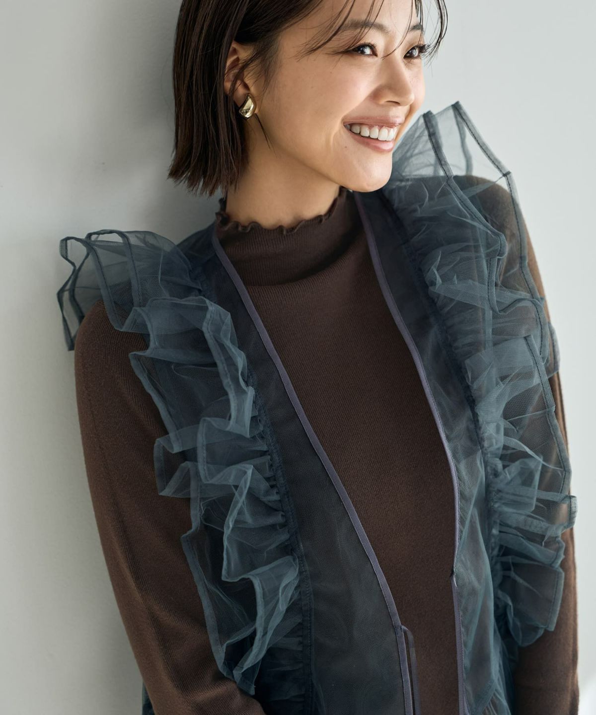 着用イメージ 167cm　グレー