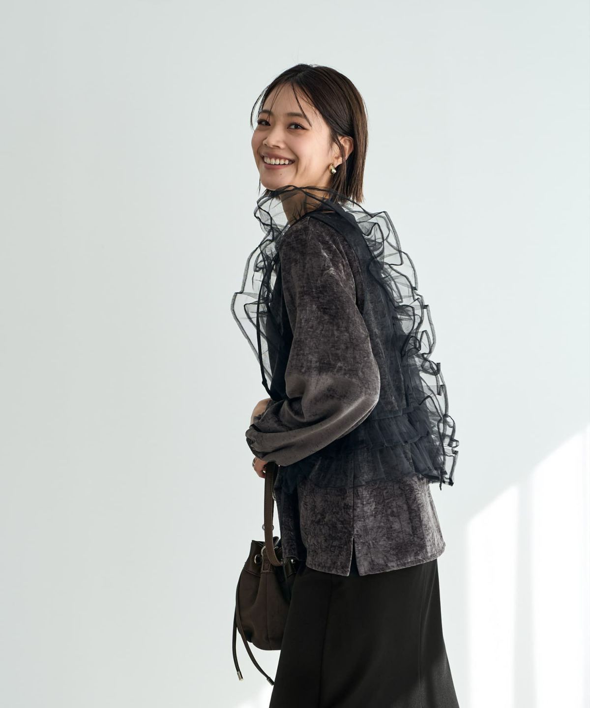 着用イメージ 167cm ブラック