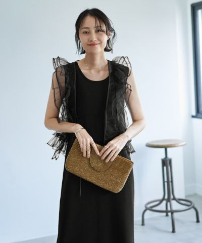 当季大流行 チュールフリルベスト おしゃれな大人レディースファッション | ベスト/ジレ