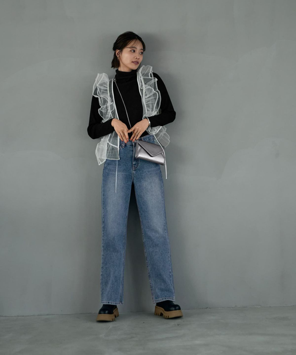 着用イメージ 167cm　ホワイト