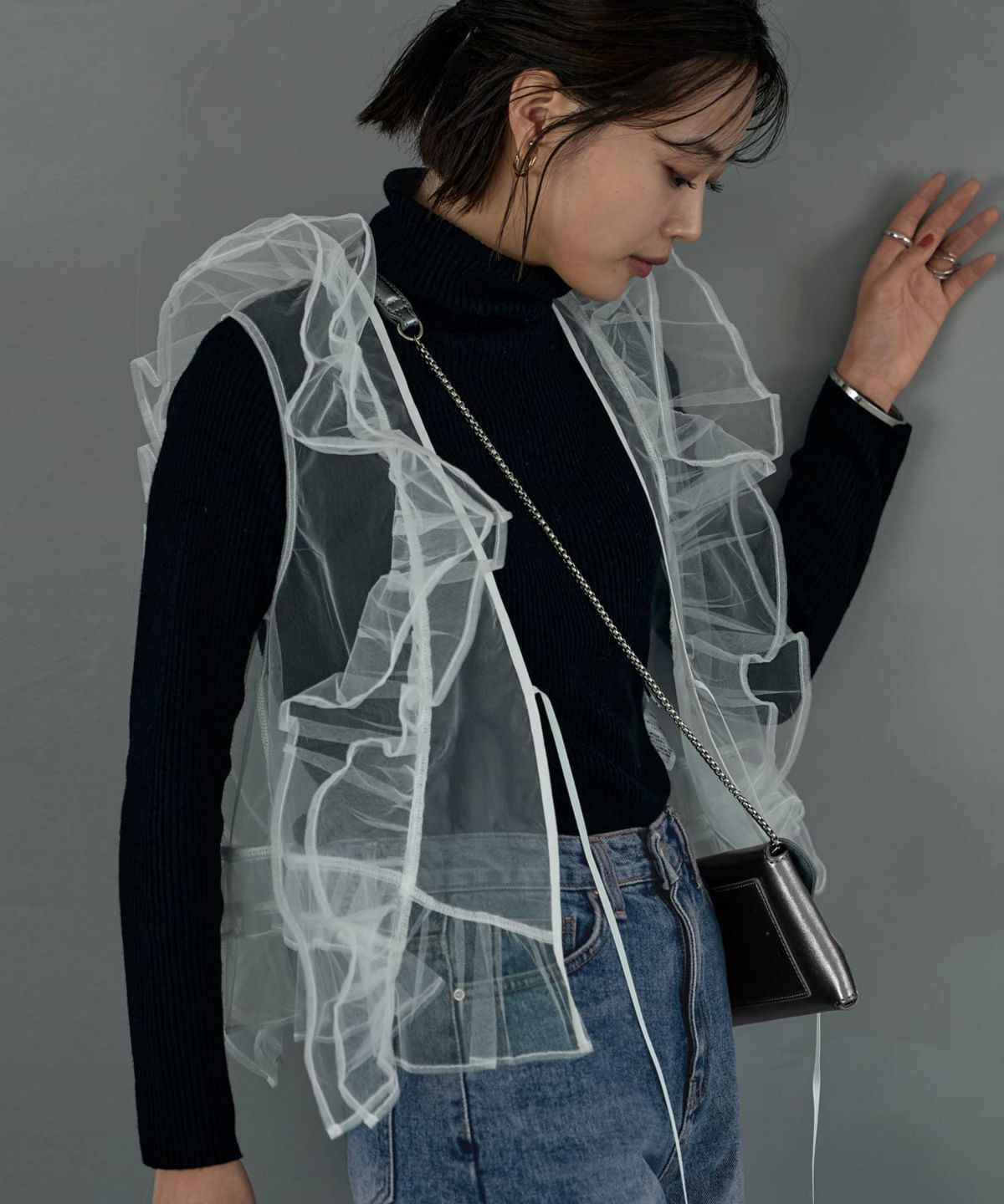 着用イメージ 167cm　ホワイト