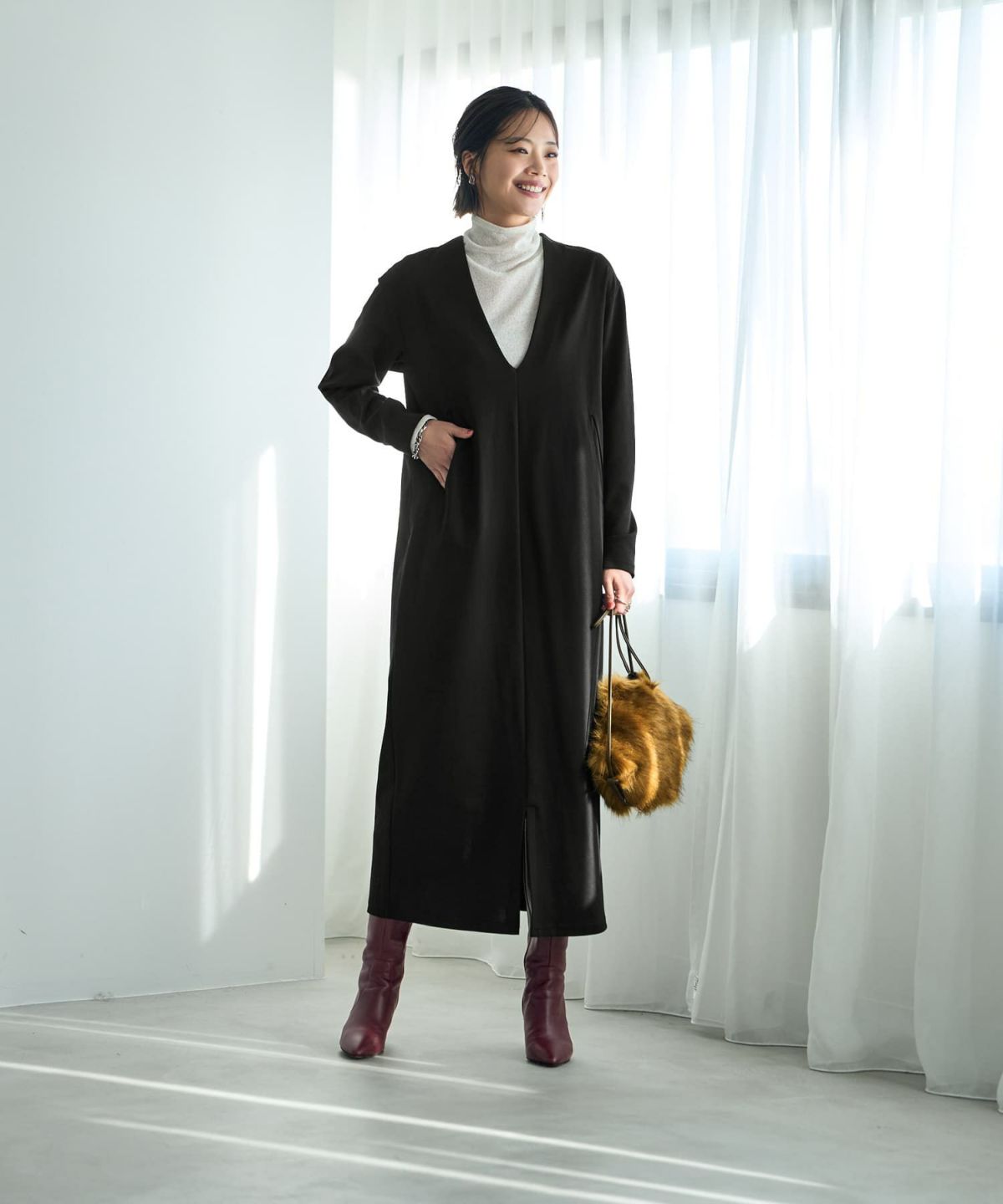 着用イメージ 168cm  02サイズ ブラック