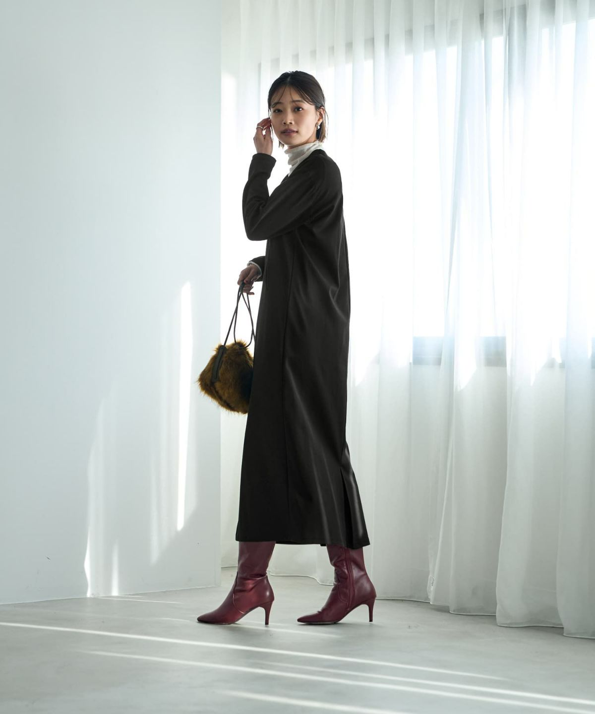 着用イメージ 168cm  02サイズ ブラック