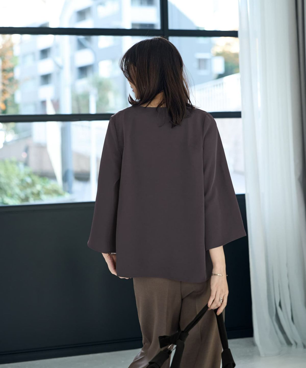 着用イメージ 166cm チャコール