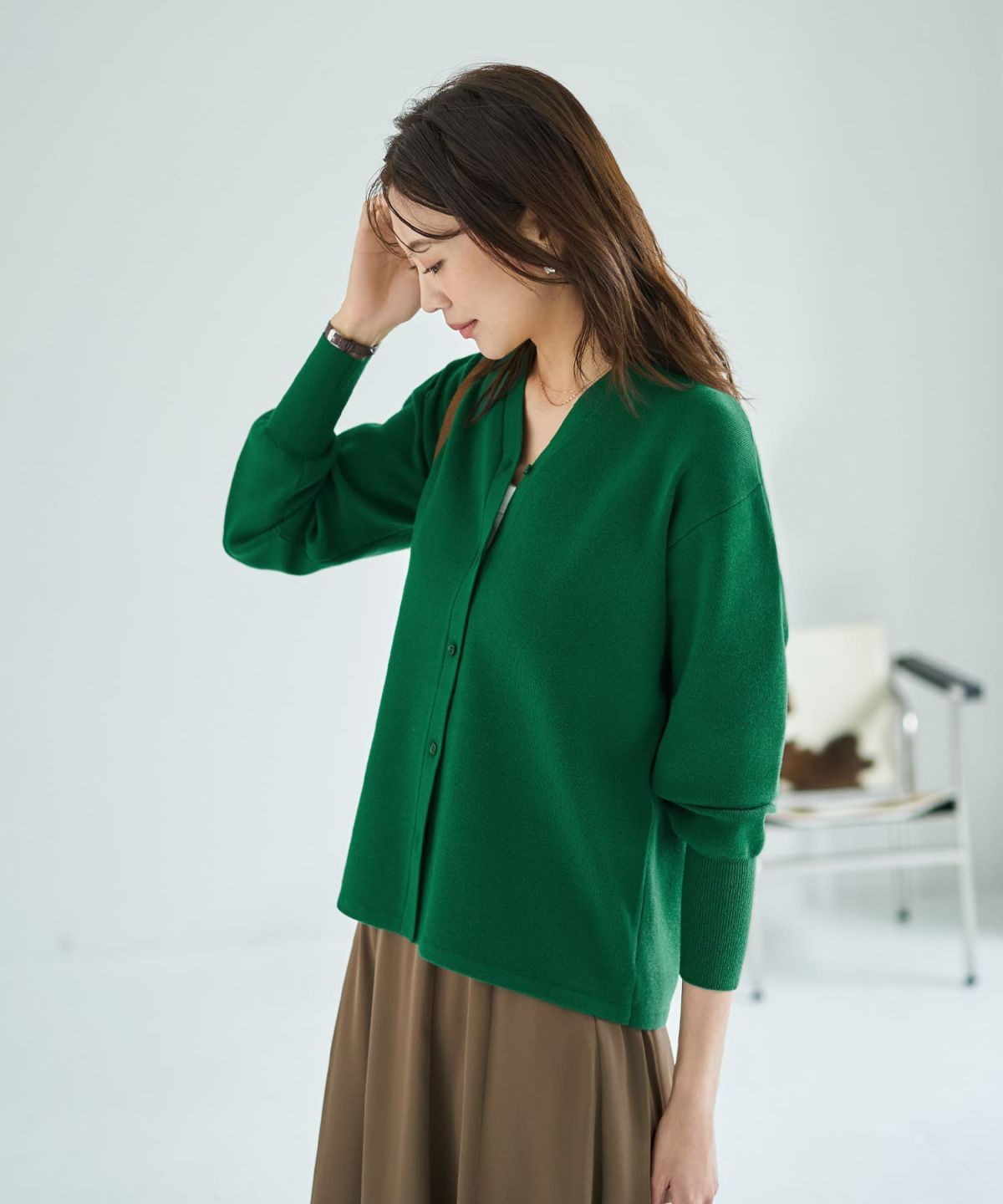 着用イメージ 166cm グリーン