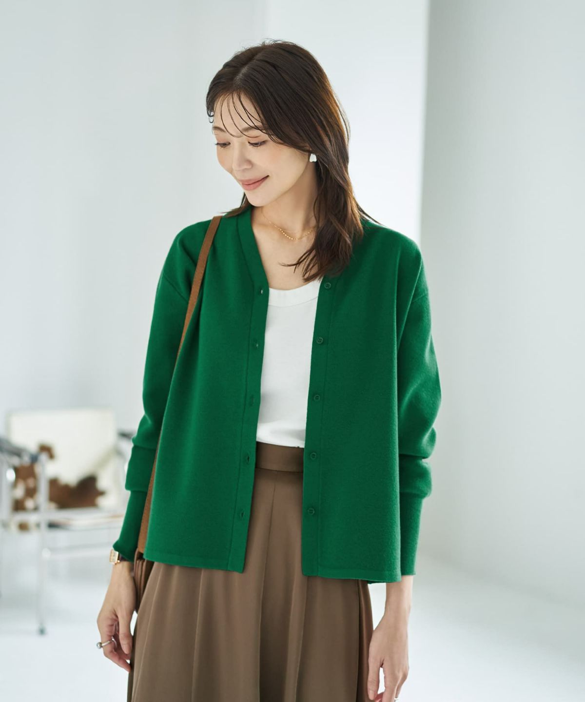 着用イメージ 166cm グリーン