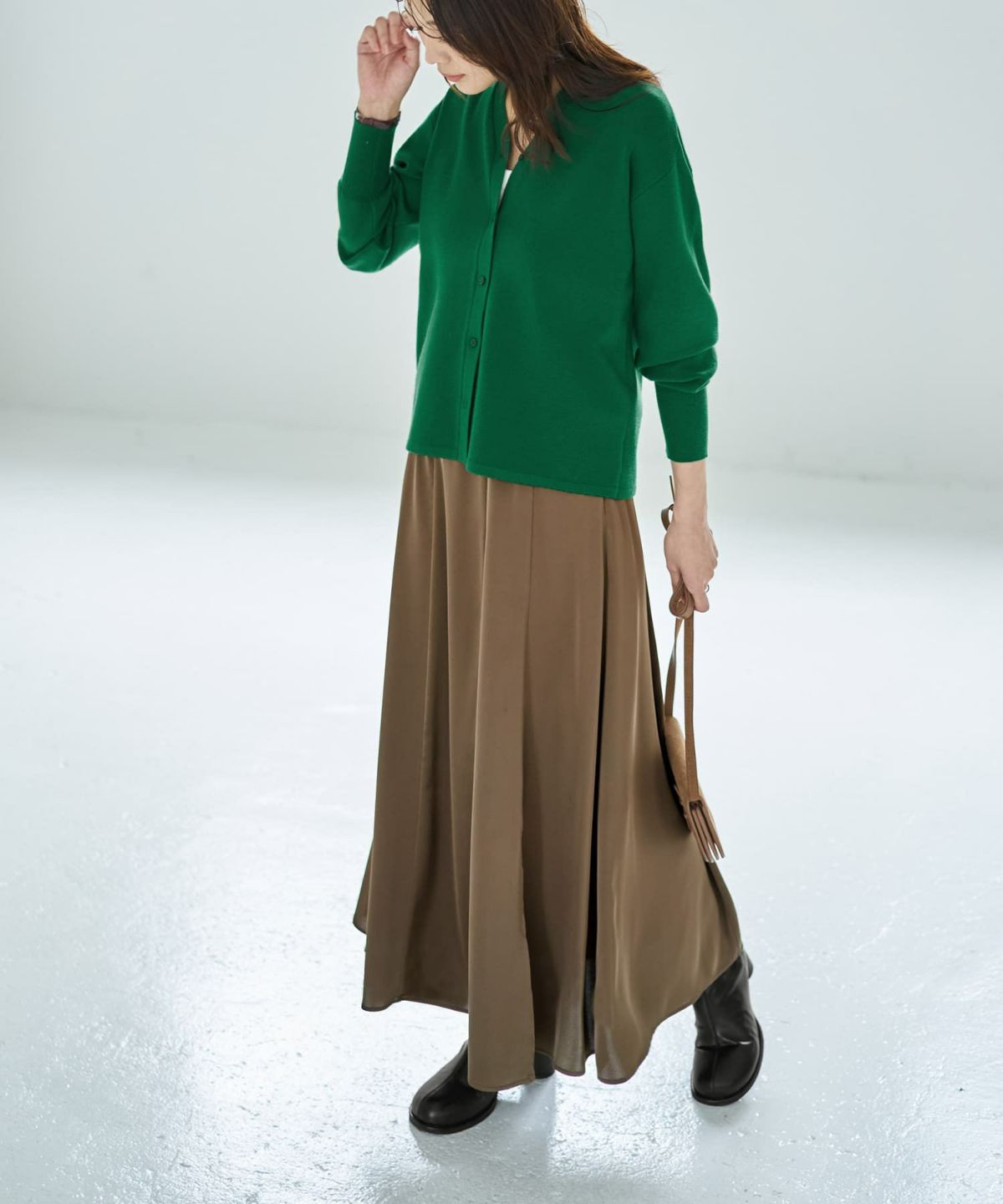 着用イメージ 166cm グリーン