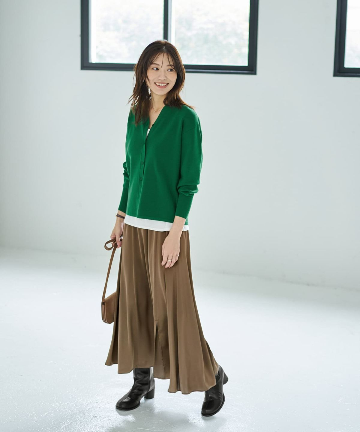 着用イメージ 166cm グリーン