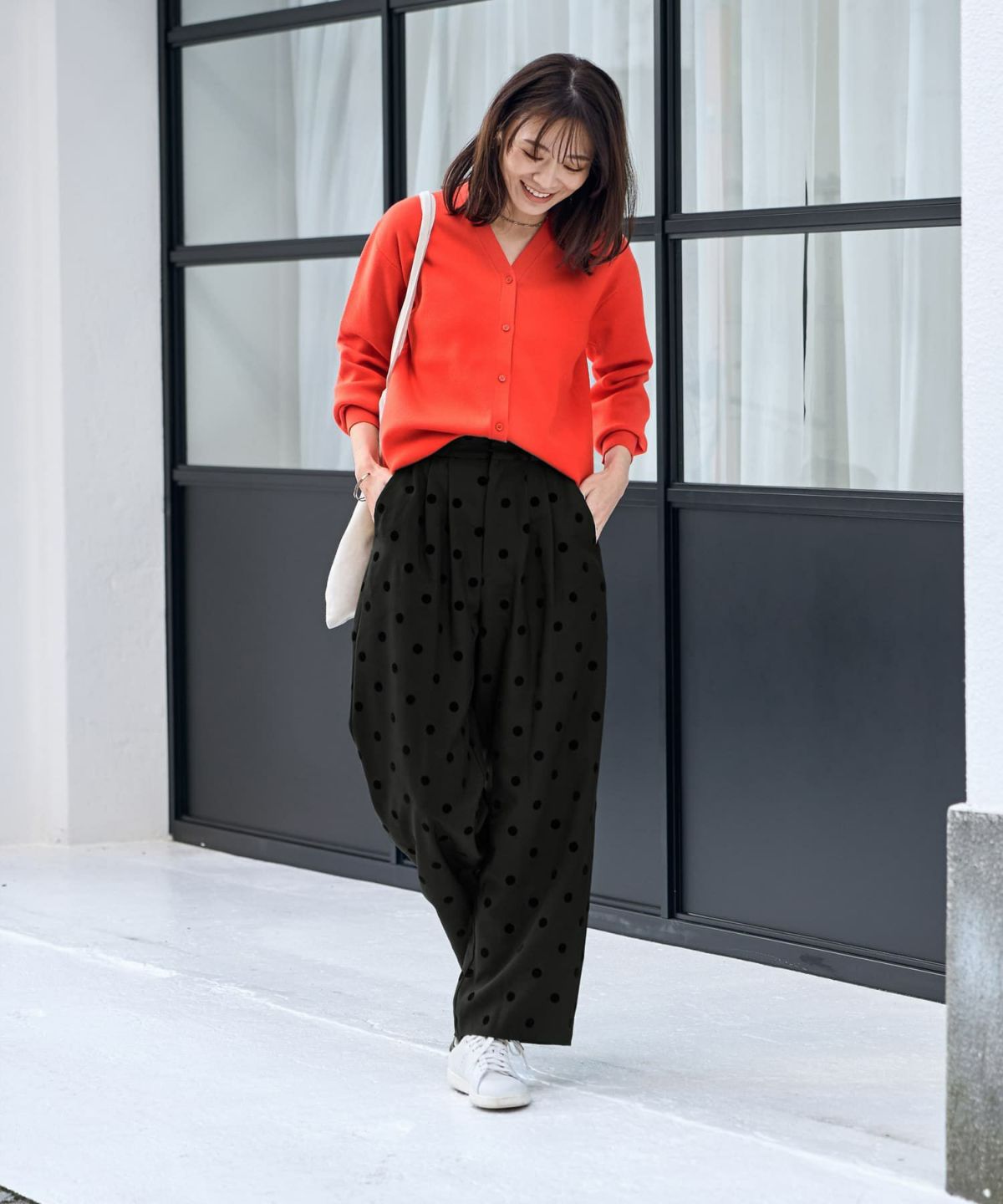 着用イメージ 166cm オレンジ