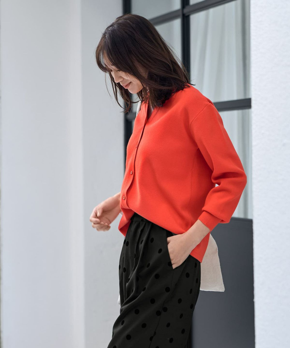 着用イメージ 166cm オレンジ