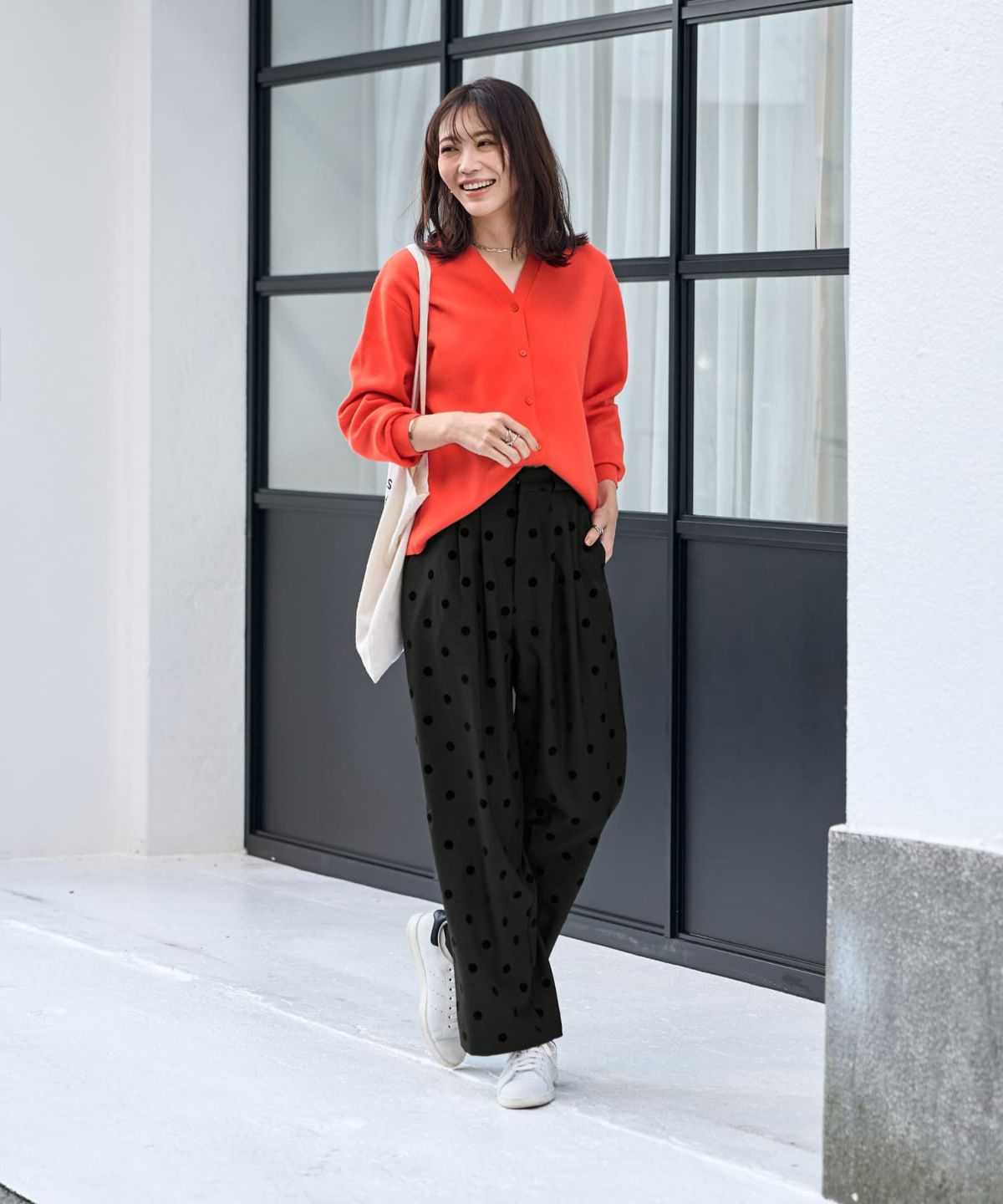 着用イメージ 166cm オレンジ