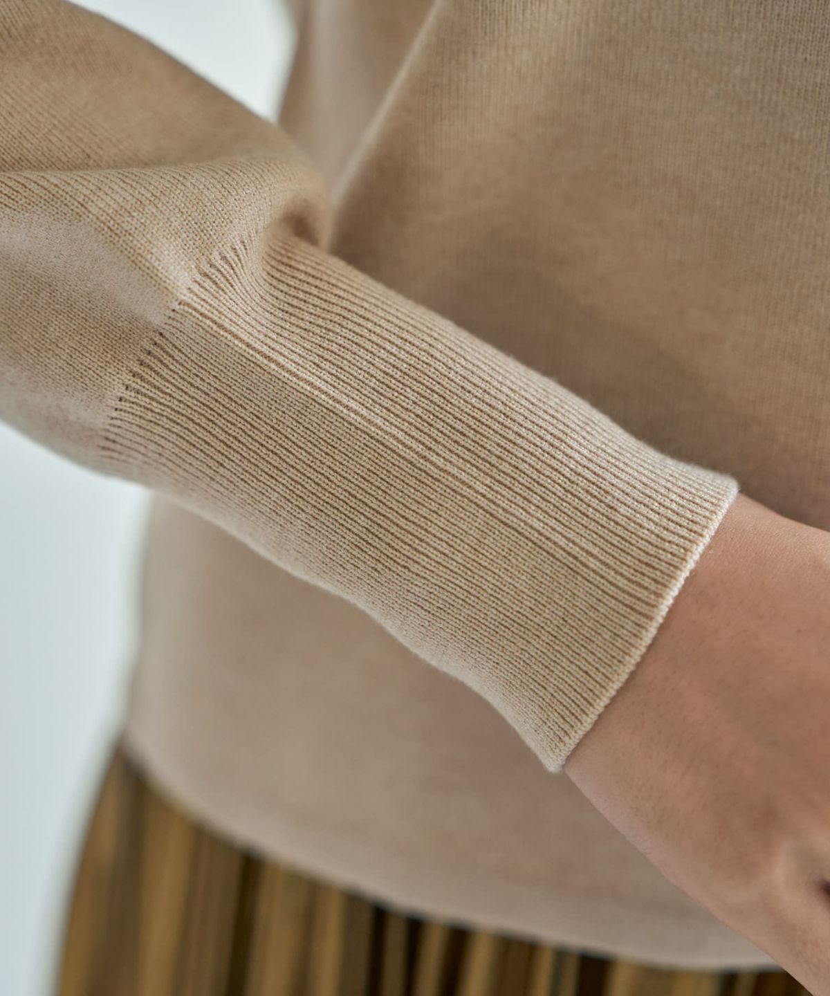 着用イメージ 166cm ベージュ