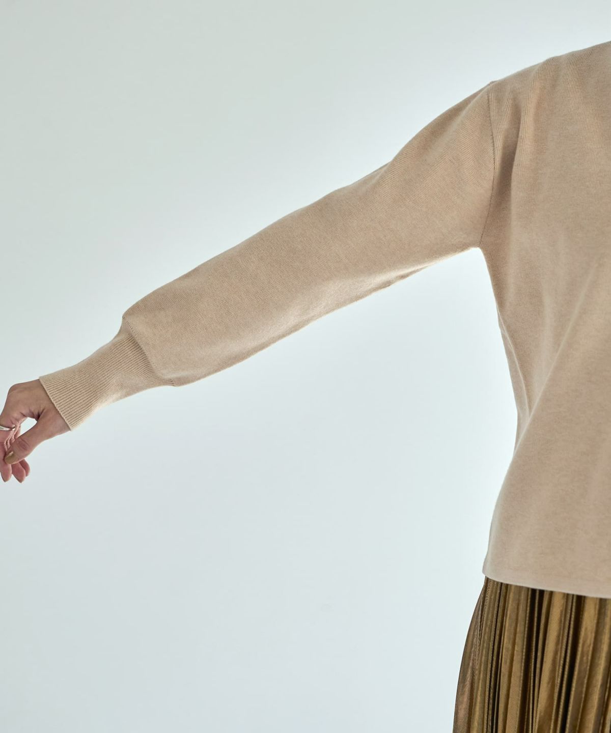 着用イメージ 166cm ベージュ