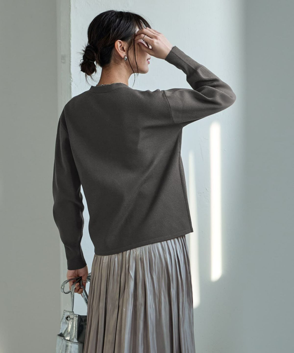 着用イメージ 166cm ダークグレー