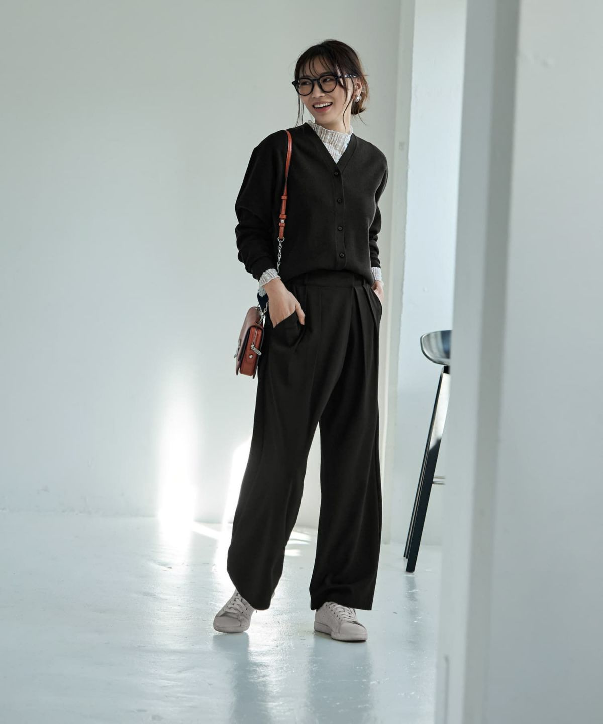 着用イメージ 166cm ブラック