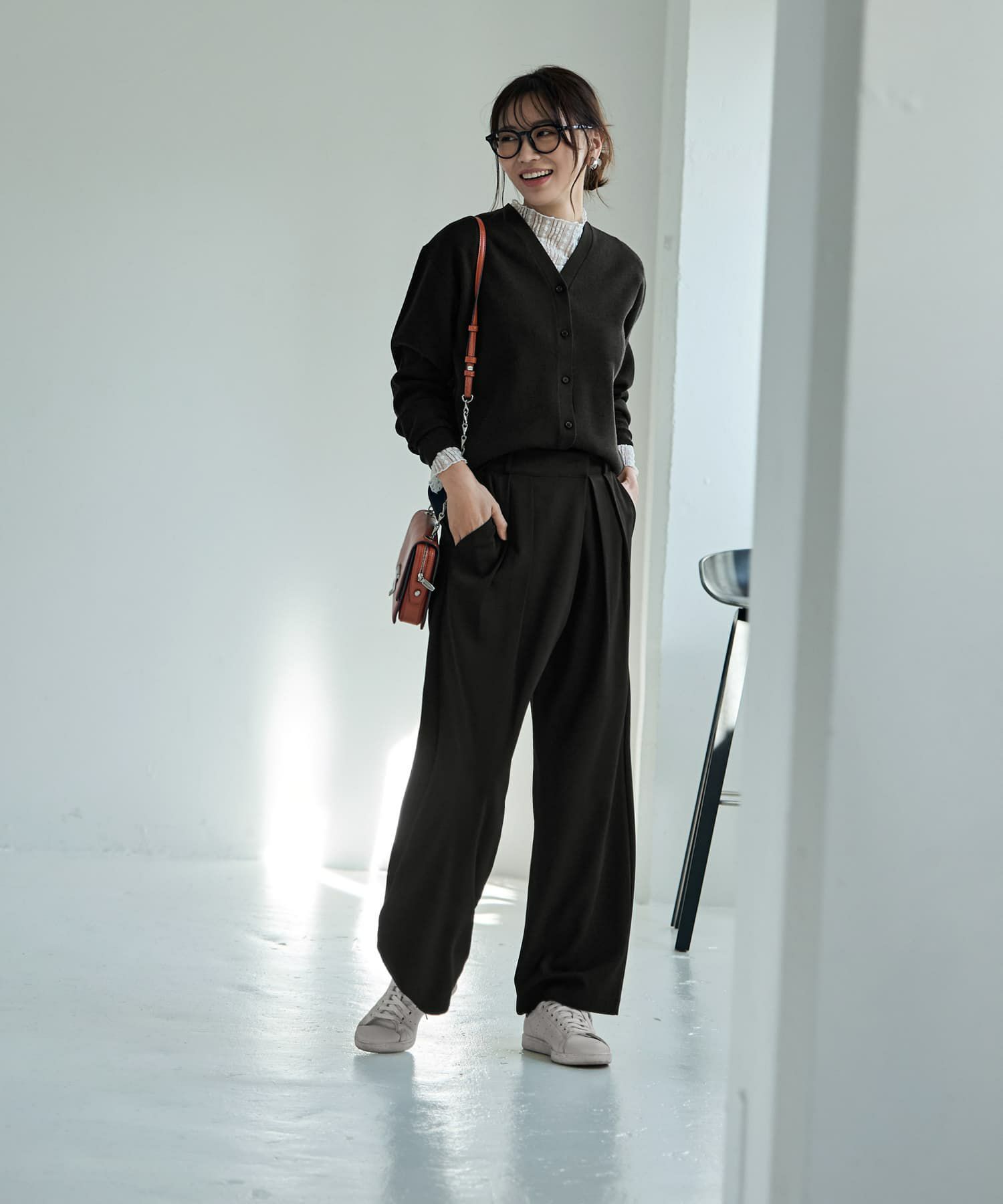 着用イメージ 166cm ブラック