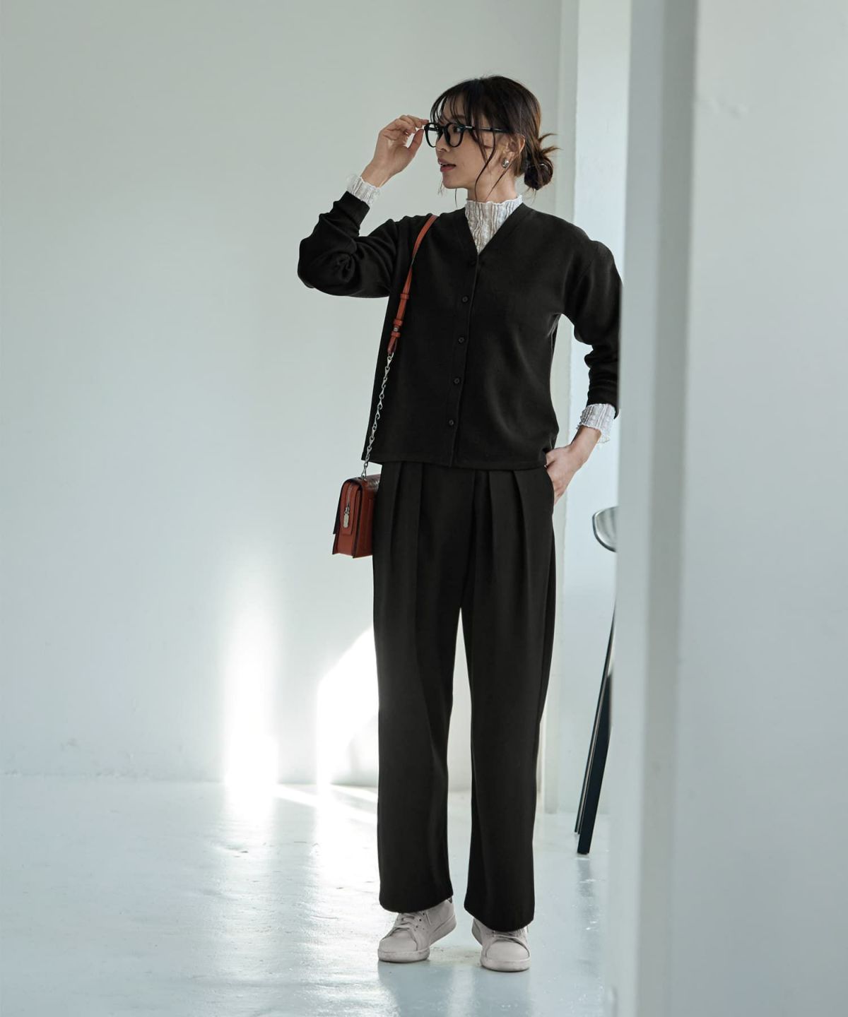 着用イメージ 166cm ブラック